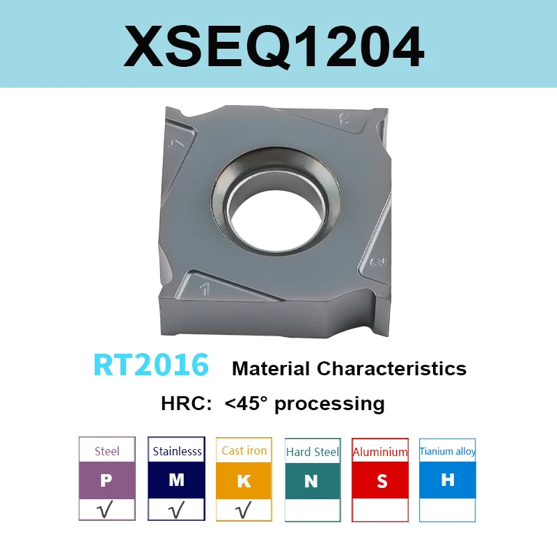 Лезвие World XSEQ1202 XSEQ1203 XSEQ12T3 XSEQ1204 XSEQ12T4 Твердосплавная вставка XSEQ Фрезерные инструменты Вставки для чугуна из нержавеющей стали