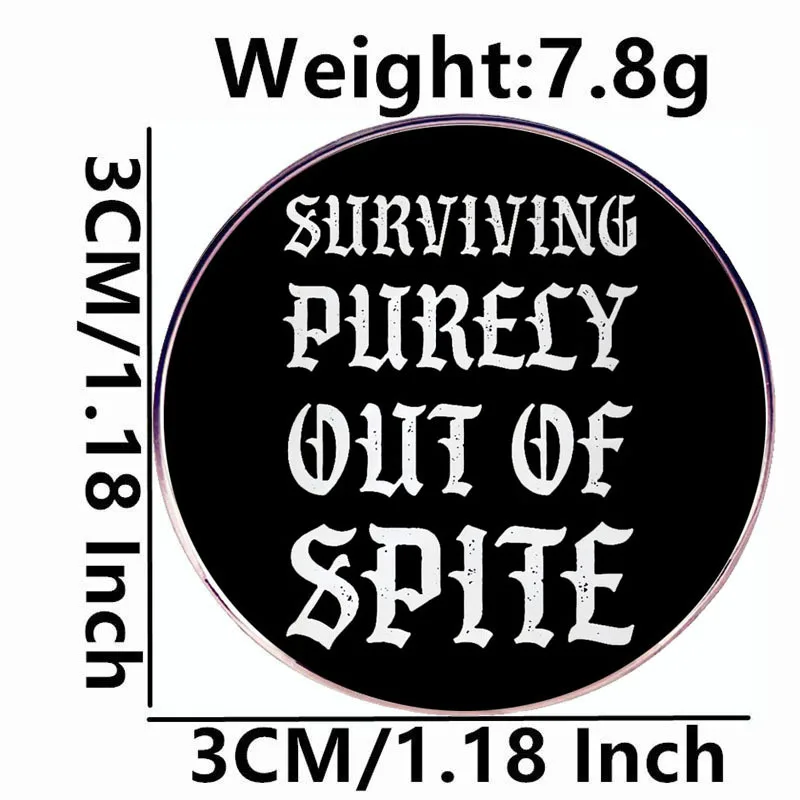 Выживать чисто из-за спича эмалевые булавки значок на лацкан Брошь Украшение