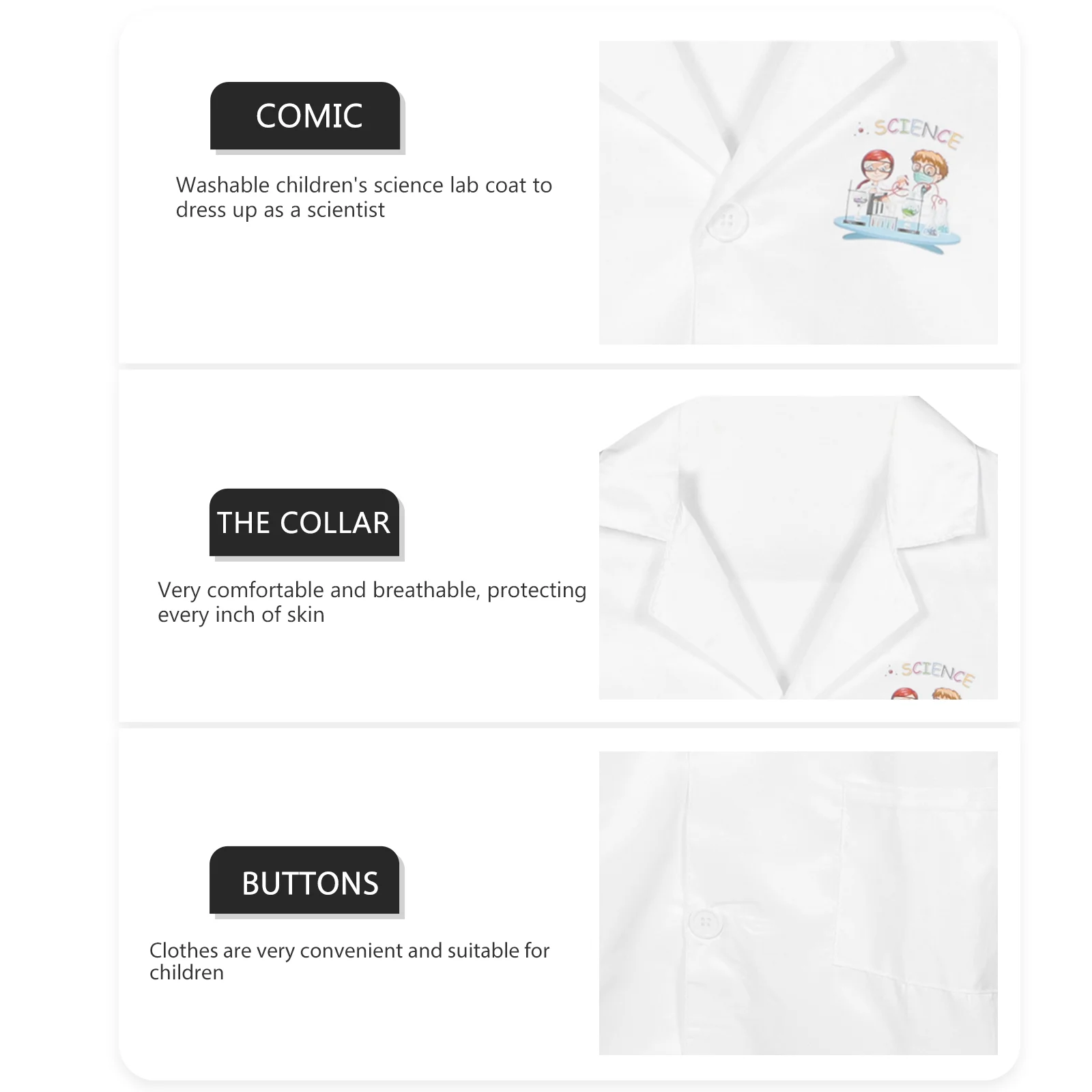 Детская игрушка одежда для ученого декоративное экспериментальное пальто