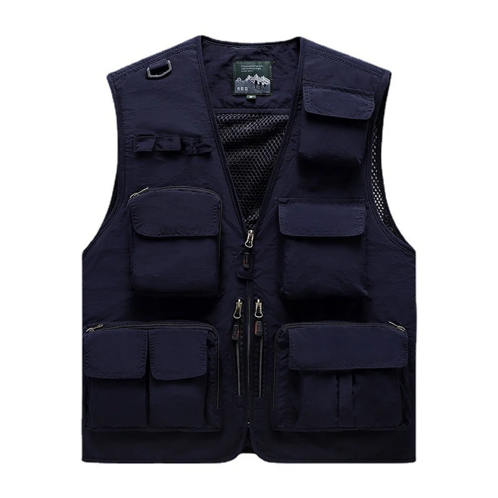 Сетчатый жилет мужская куртка военный пальто с несколькими карманами легкая