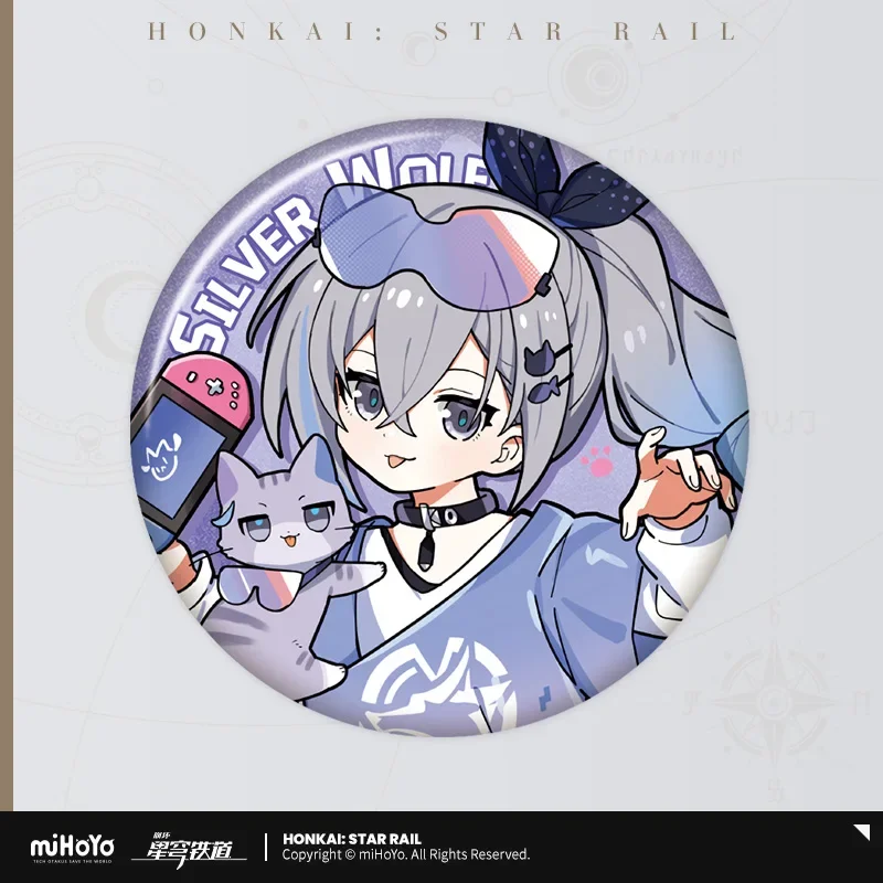 Presale Honkai: Star Rail Официальный товар серия Little Cat жестяной значок лезвие Кафки Lucoha