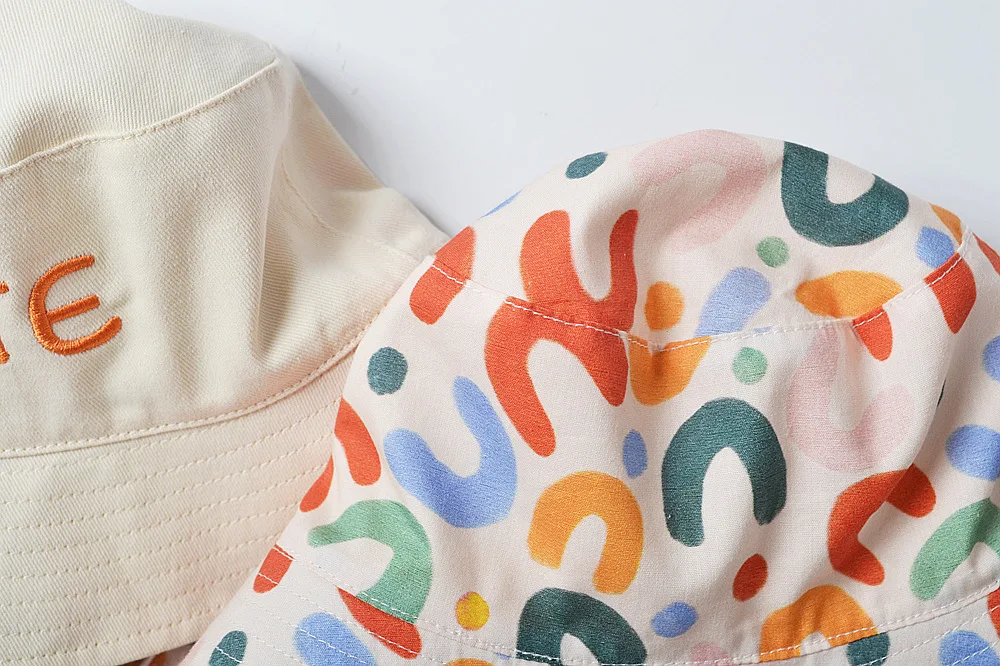 Детская Панама с вышивкой в виде букв для отдыха на открытом воздухе |