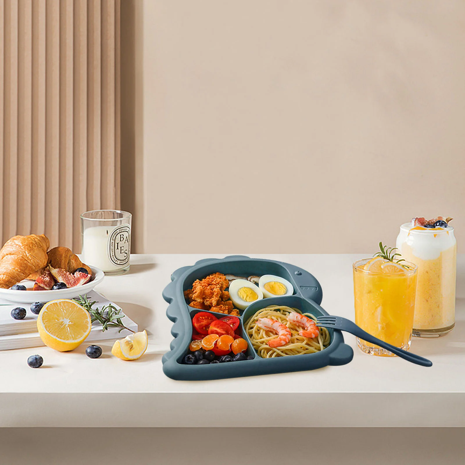 Миска для детского сада набор посуды детская тарелка с динозавром разделенная