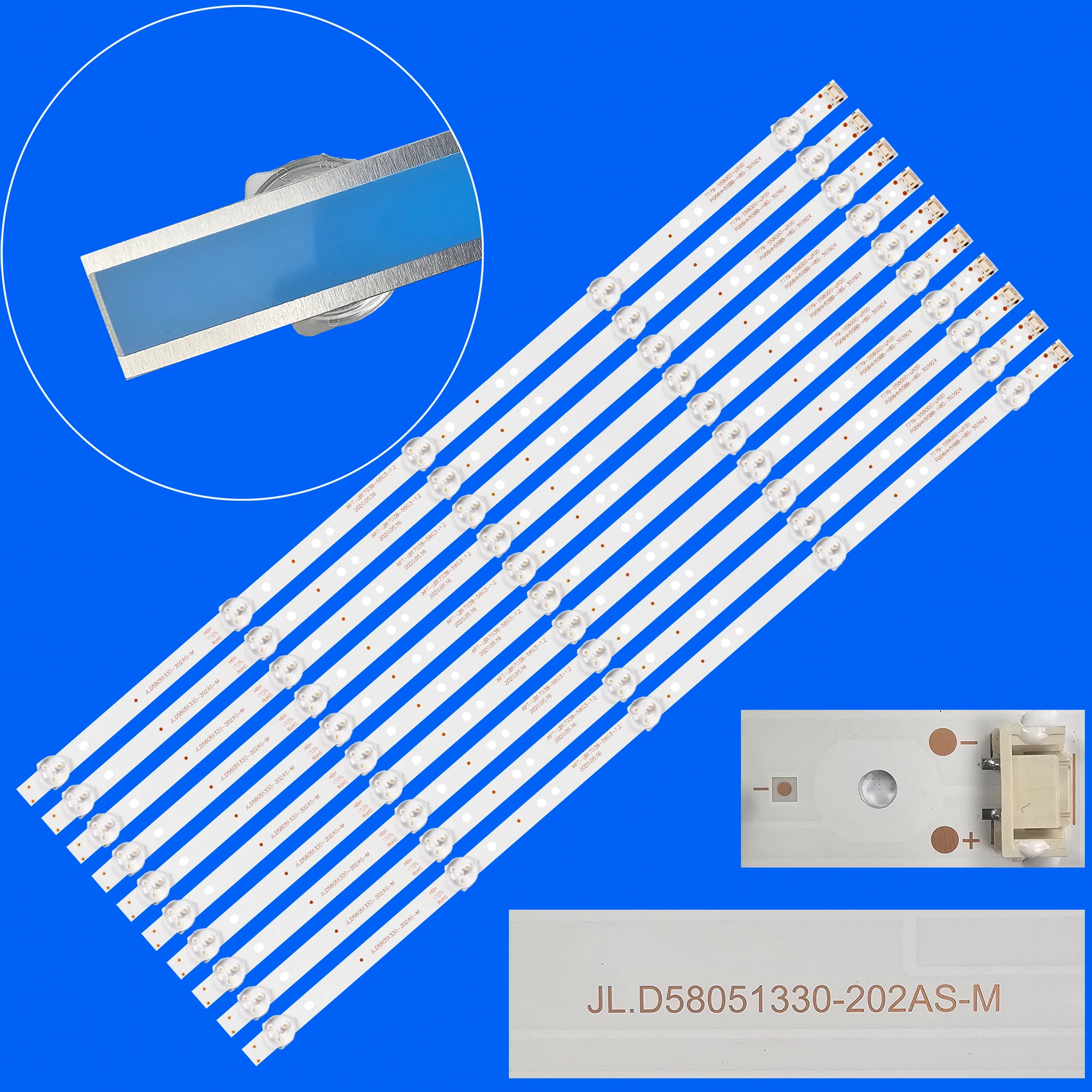 

Светодиодная лента для Skyworth 58" TV 5835-W58000-1P00 58K5D 58F55 58G2A300 JL.D58051330-202AS-M V580DJ4-MD1 58U7880AZ 58VLX7860 58U7880VQ