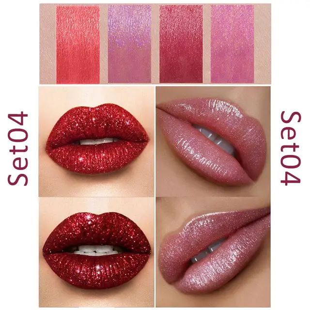 4Pcs/Set Waterproof Lipstick 4