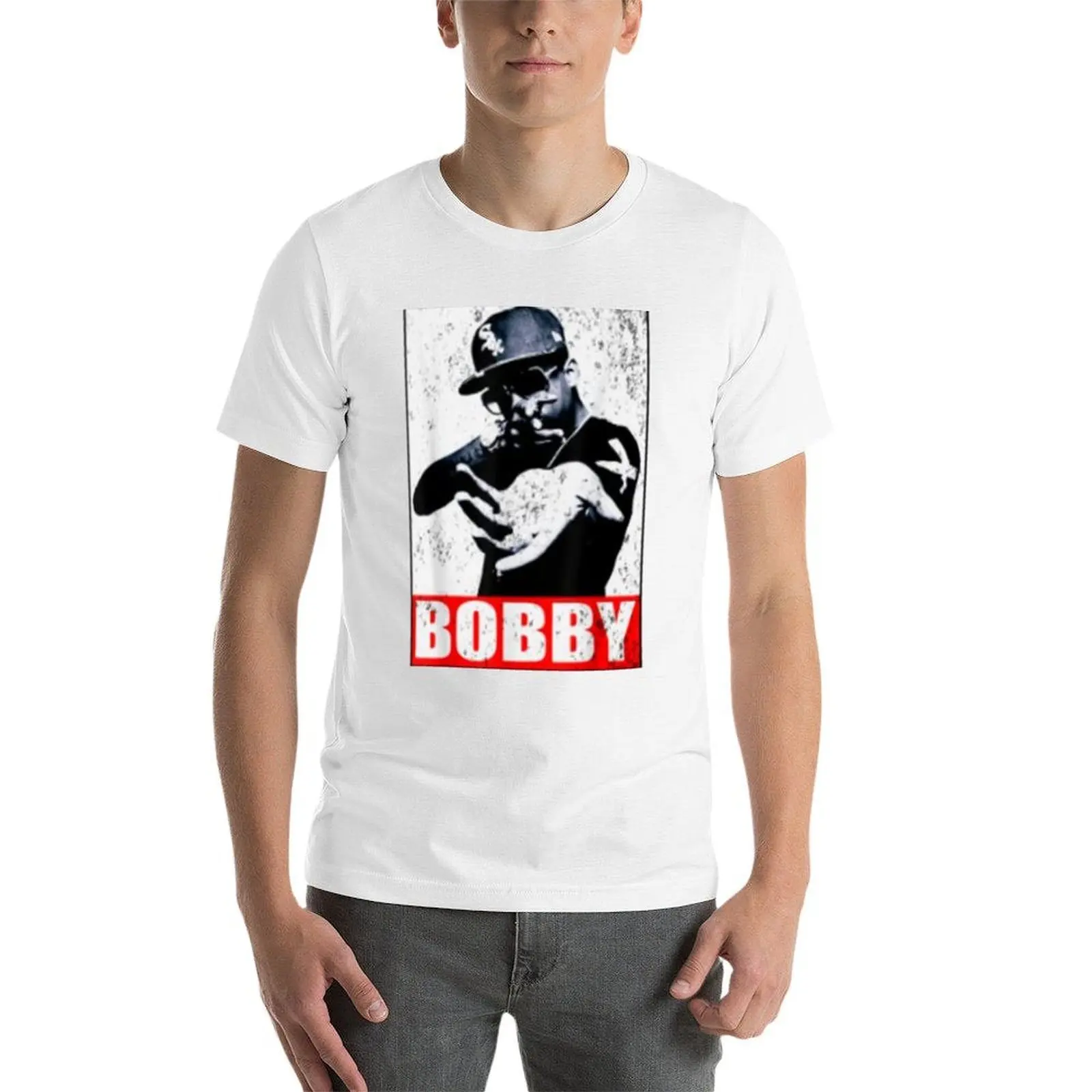Фото Футболка Bobby-Shmurda, мягкий эластичный топ с короткими рукавами №3