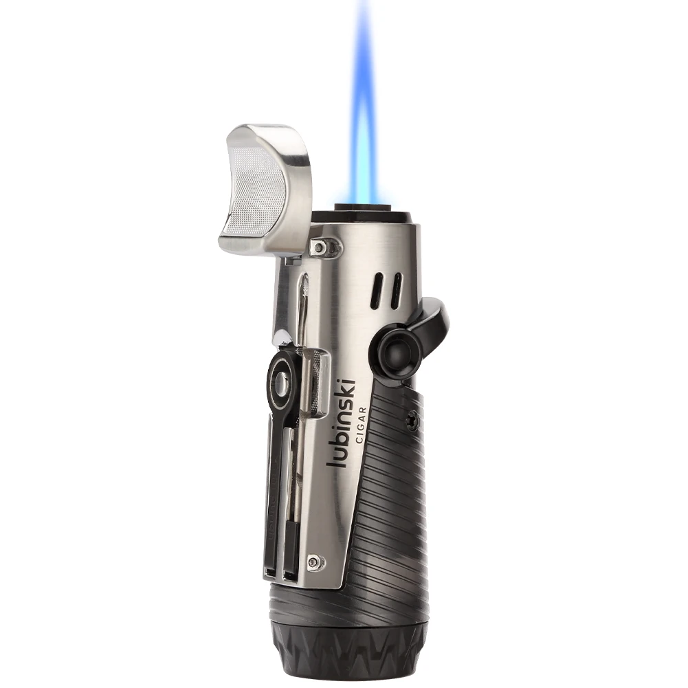 Металлическая сигаретная Зажигалка Lubinski с синим пламенем и иглопробивкой