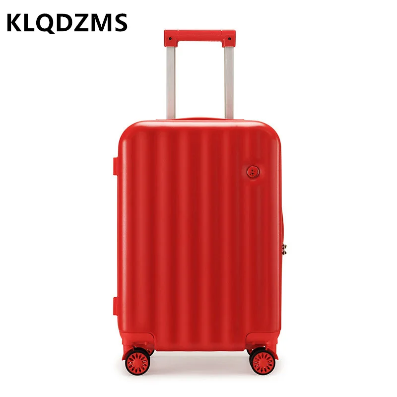 KLQDZMSHigh Quality Luggage Female 20 Inch Small Lightweight Trolley Case INS Silent Universal Wheel Suitcase Male 24