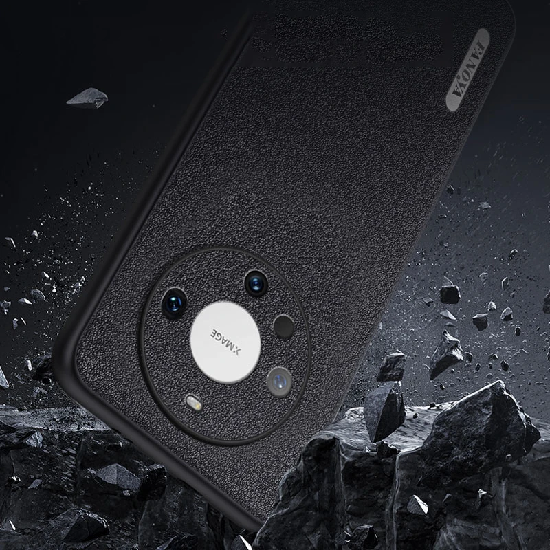 Чехол для телефона Huawei Mate 60 Pro кожаный роскошный растительный солярий с мягкими