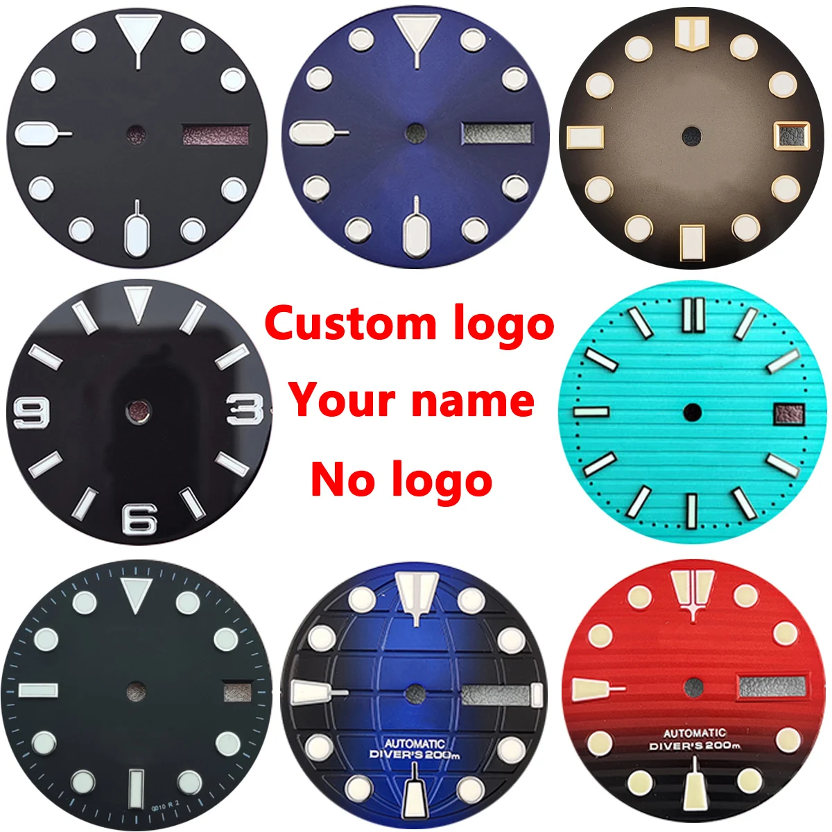 

NH35 dial watch dial NH36 dial 28.5mm 31mm no logo s dial fit NH35 case NH36 case Movement Modified for skx007 nh35 watch case