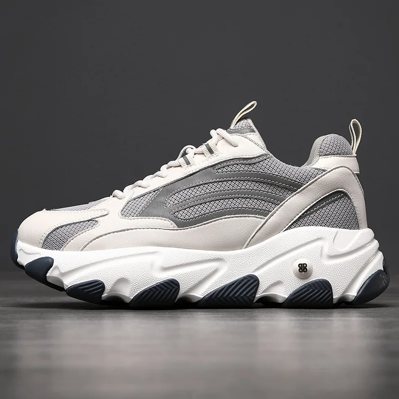 

Shoes for Men, Spring and Summer New Korean Casual Sneakers, Men's Fashion, Father's Shoes, Net Top Leather Men's Shoes