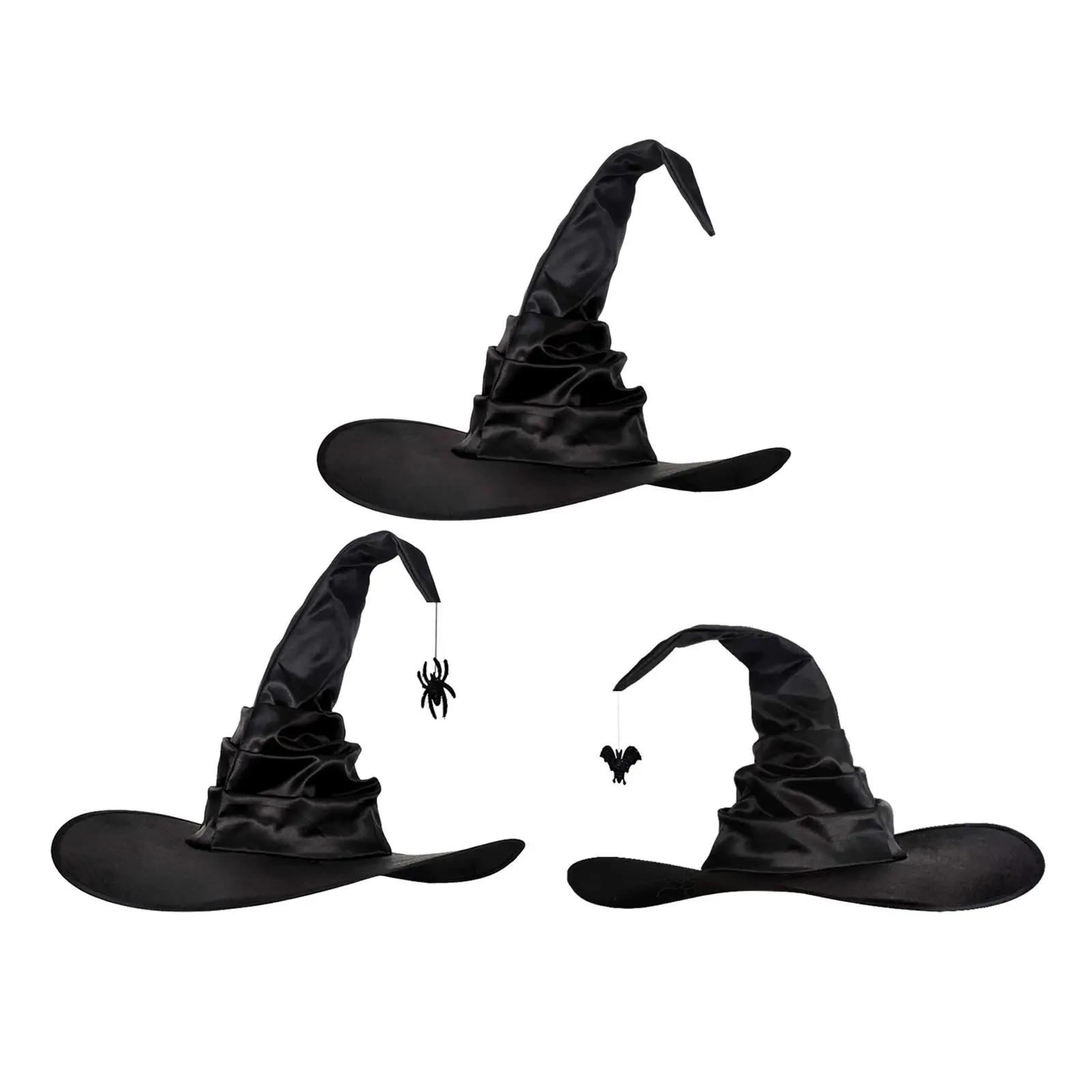 

Головной убор с заостренным верхом Женская шляпа ведьмы для Хэллоуина, маскарадный костюм, аксессуары для косплея