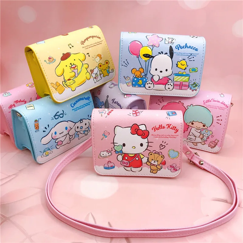 

Kawaii Hello Kitty сумка через плечо для девочек Подарки Sanrio сумка Мелодия пудинг Коричный курол маленькие двойные звезды сумки через плечо милые к...