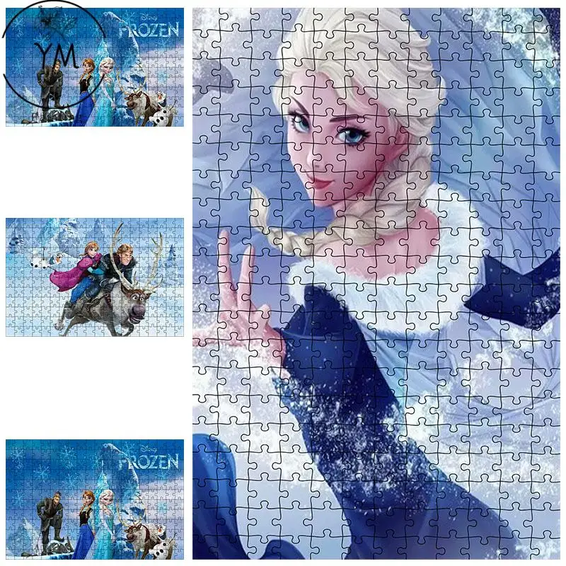 

Disney Movie Frozen Toy Puzzle 1000 Pieces Paper Hd Printing Children's Educational Toys Girls Collection Birthday Gifts