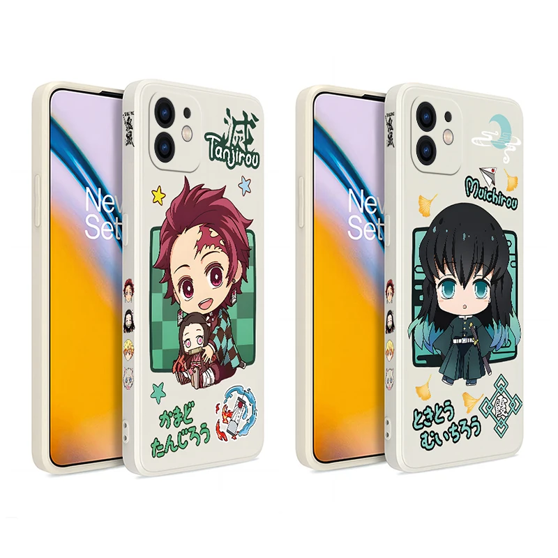 

Anime Demon Slayer Phone Case For iPhone 14 13 12 11 Pro Max Mini X XR XSMAX SE20 8 7 Plus 6 6SPlus Silicone Cover