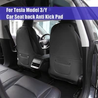 car seat back anti kick pad protector cover 2 pcs for tesla model 3 y car styling modification child anti dirty leather mat