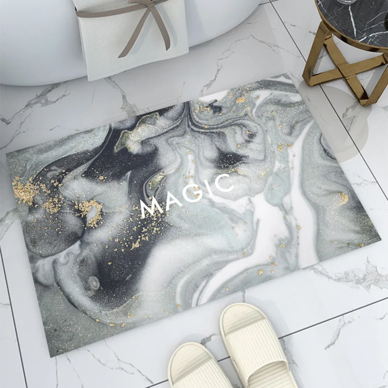 

коврик входной двери коврик для ванной ковер в спальню Магический коврик для ванной с золотым мраморным узором, супер впитывающий коврик дл...