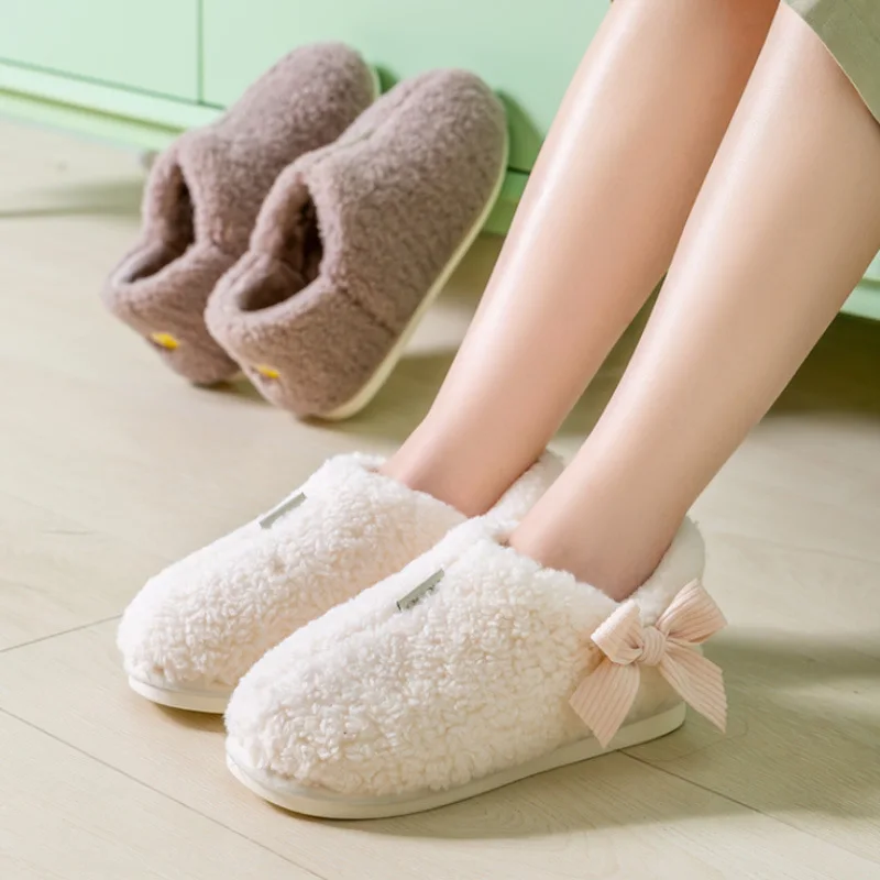 

New home non-slip couple indoor warm plush home cotton shoes 2649