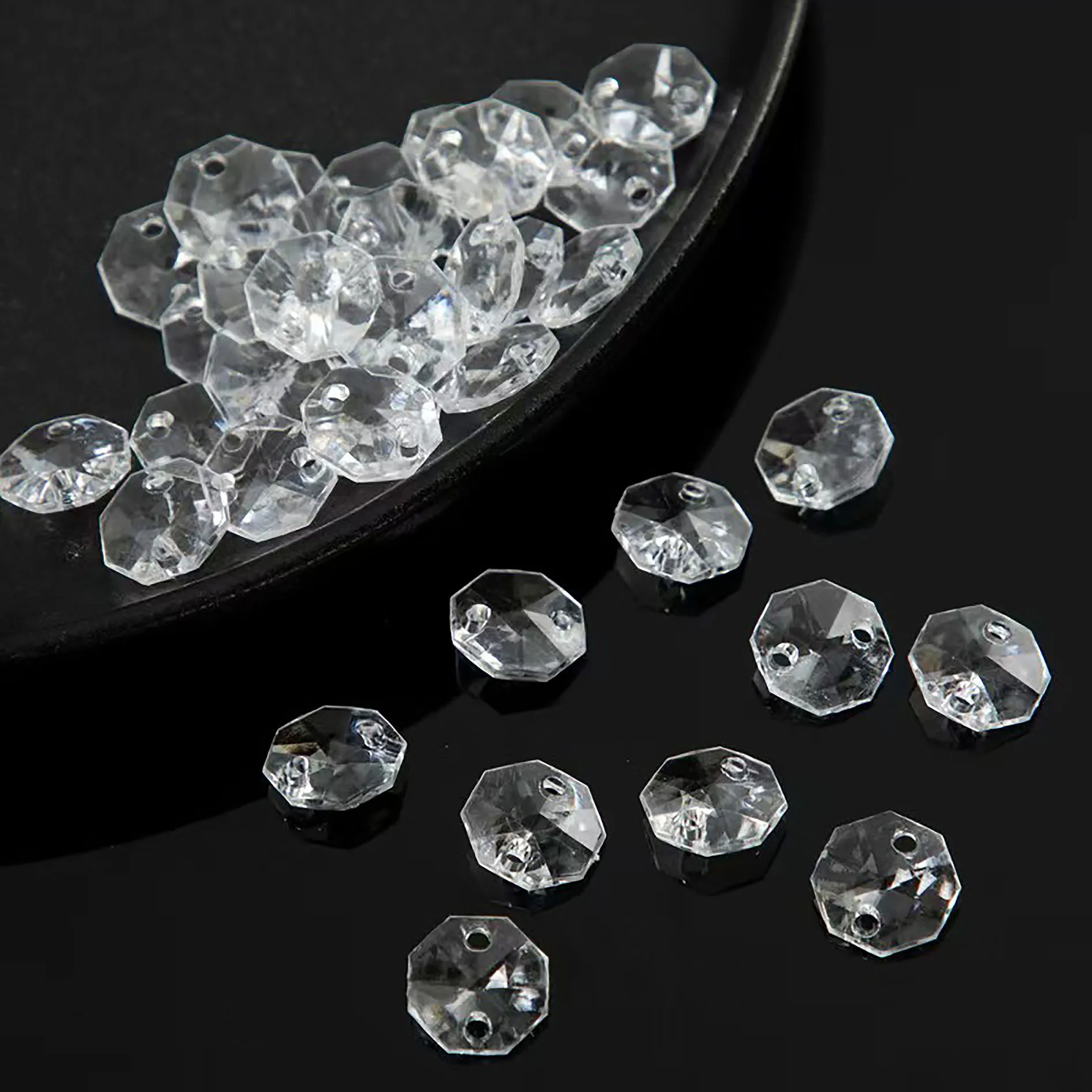 Восьмиугольные бусины с металлическими люстрами осветительные крючки для