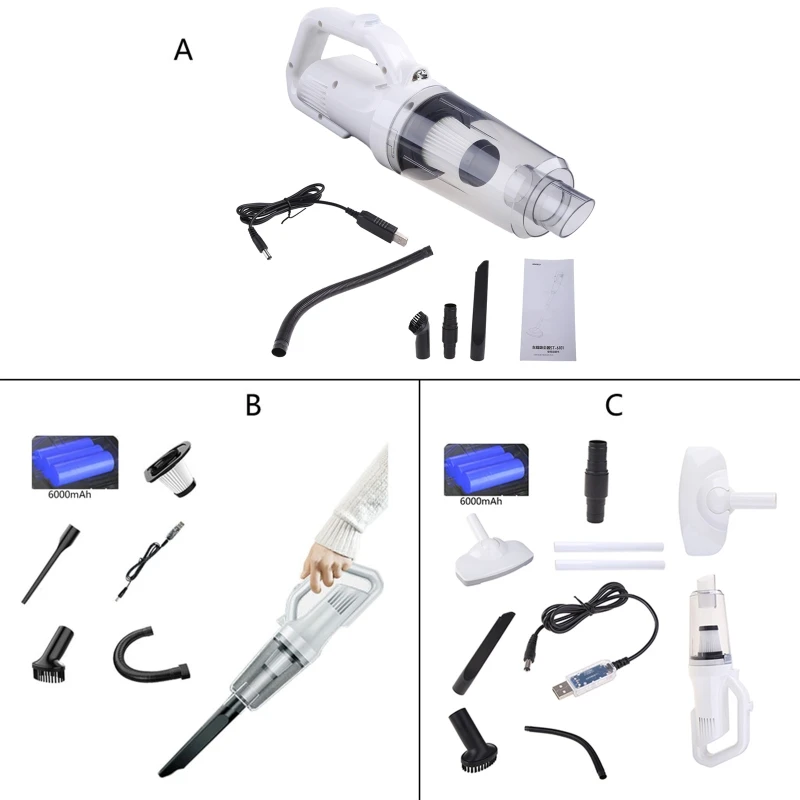 

Cordless Portable Car Vacuum Cleaner Handheld High Suction Cleaning High Power
