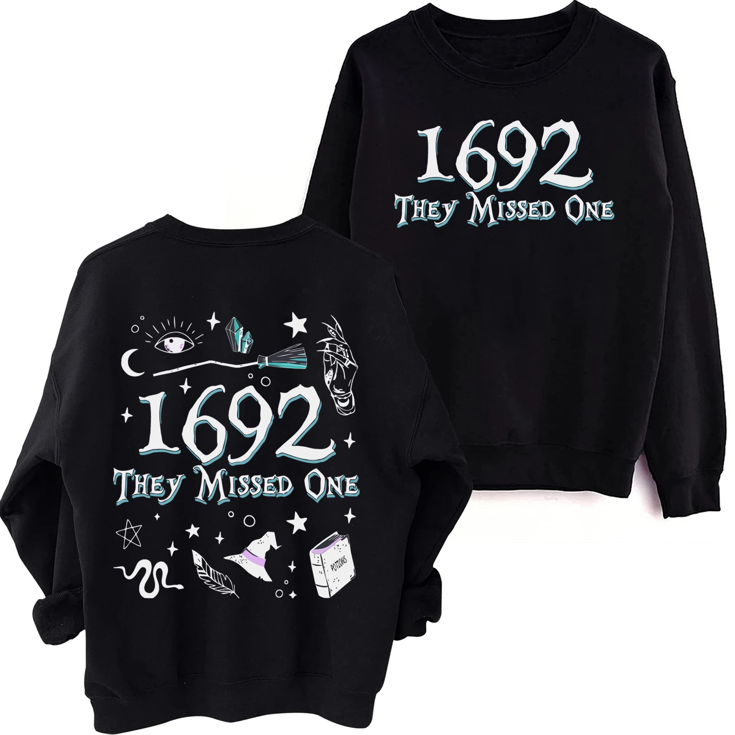 

They Missed One Hoodie Halloween Witch Horro Sweatshirt Man Woman Oversized Round Neck Streetwear Gift Tops