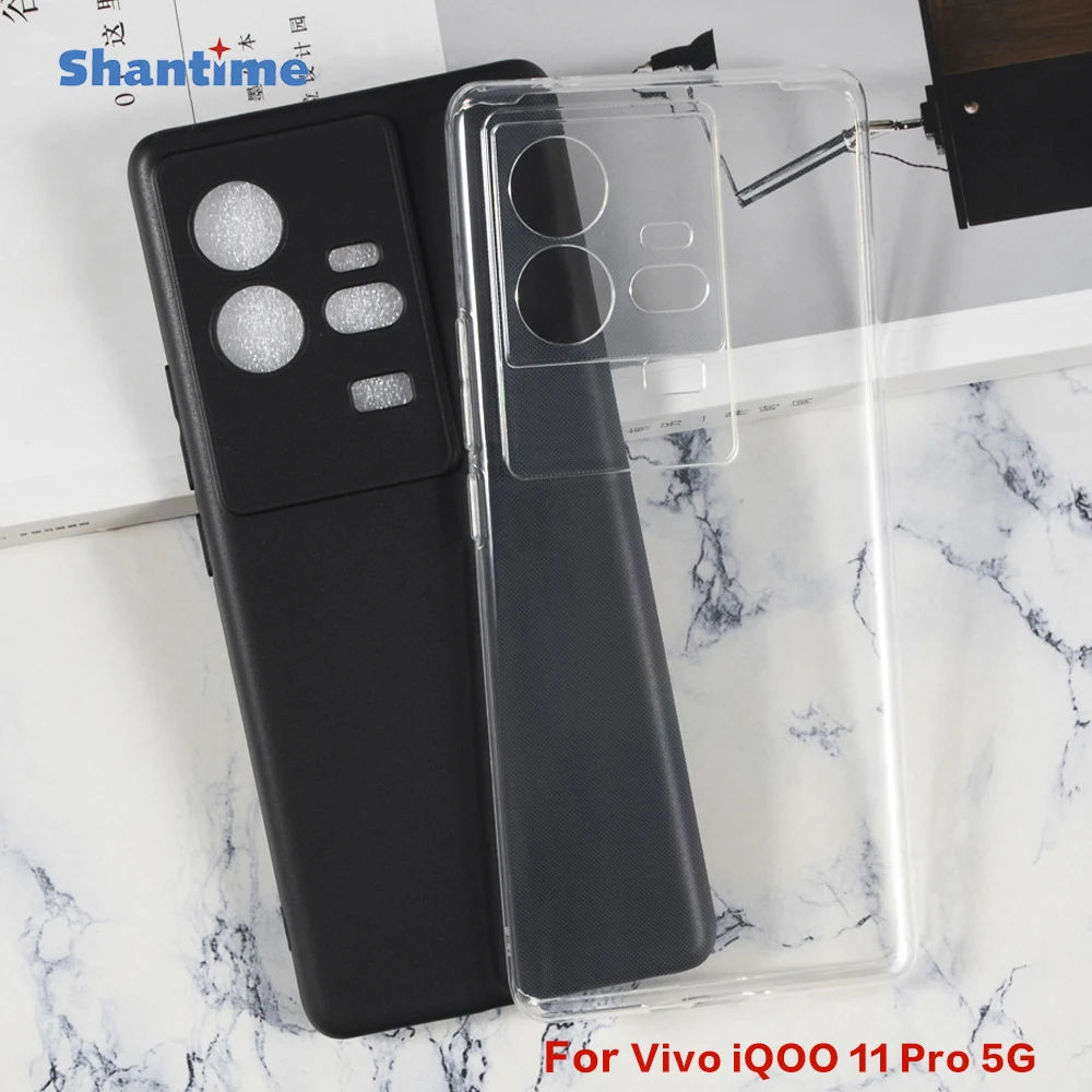 Фото Чехол для Vivo iQOO 11 Pro 5G, противоударный резиновый чехол из ТПУ, защитный гибкий корпус №1