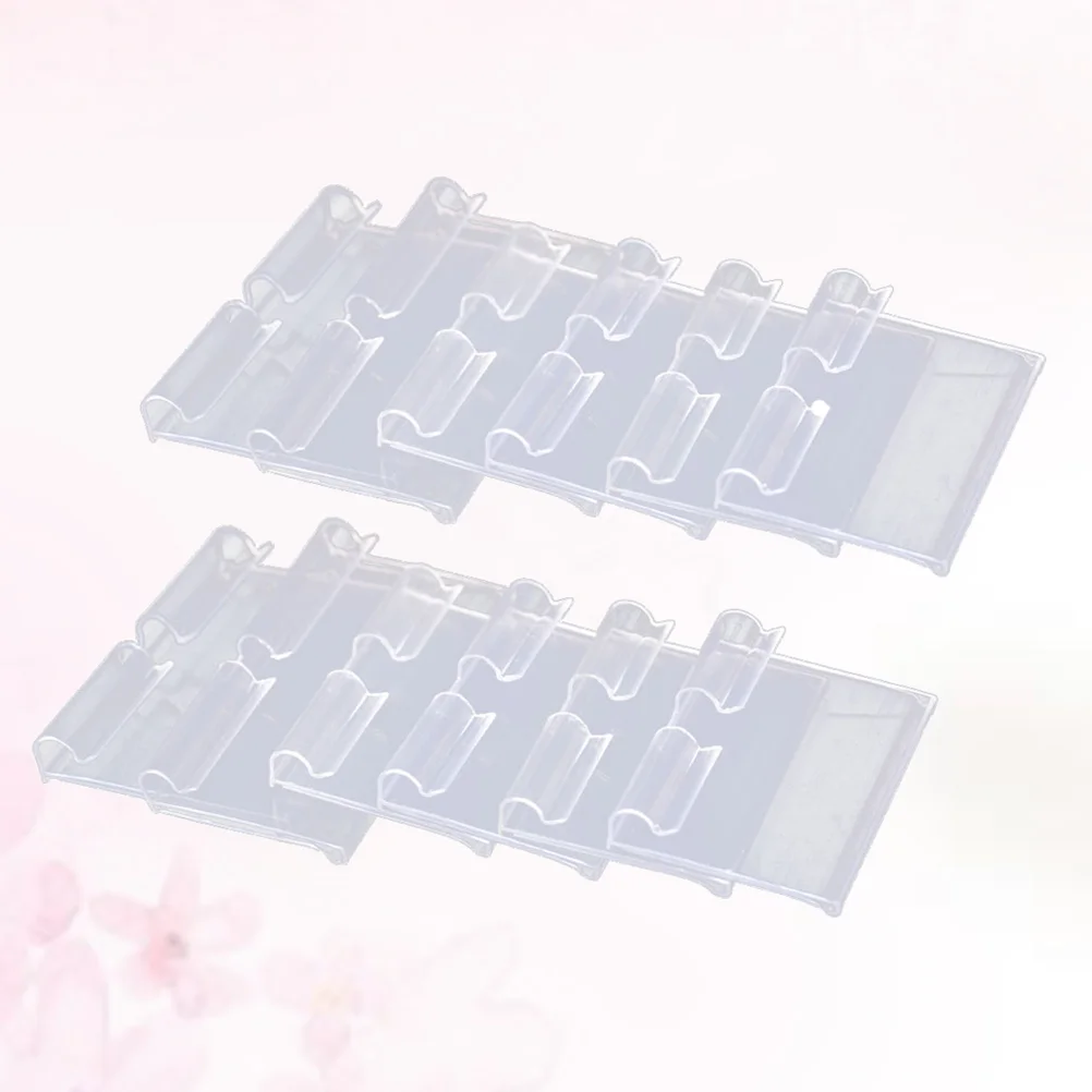 

50 PCS Brackets Shelves Clear Price Tag Supermarket Metallic Line Retail Plastic Display Prices for store