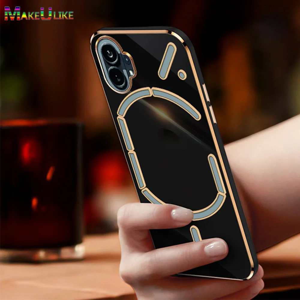 

Soft Case for Nothing Phone 1 Case Plating Frame Slim Silicone Case for Nothing Phone One Phone1 Cover