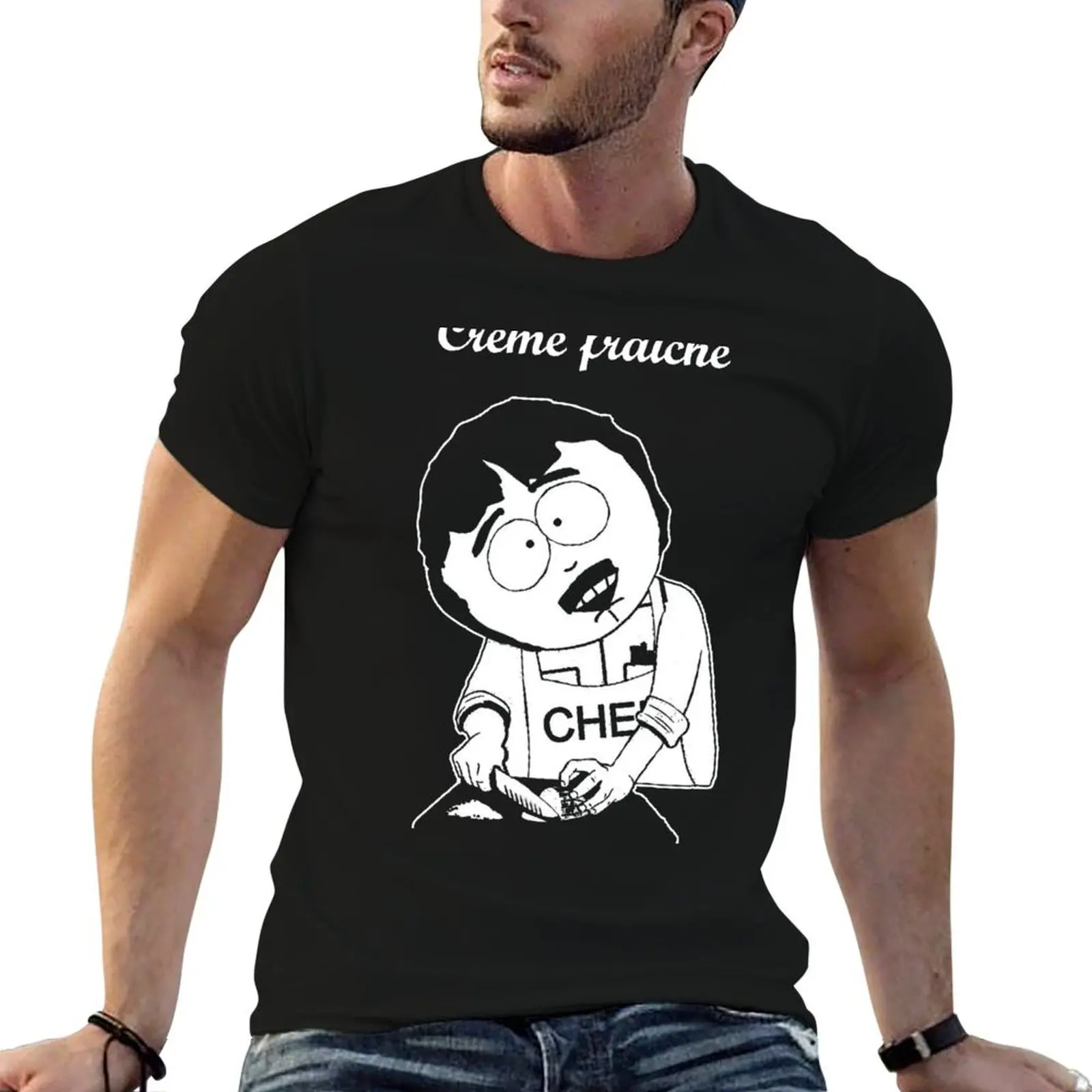 Фото Футболка Creme Fraiche South Park, футболка Creme Fraiche Cr Me Fra Che, мягкая базовая хлопковая футболка с короткими рукавами №1