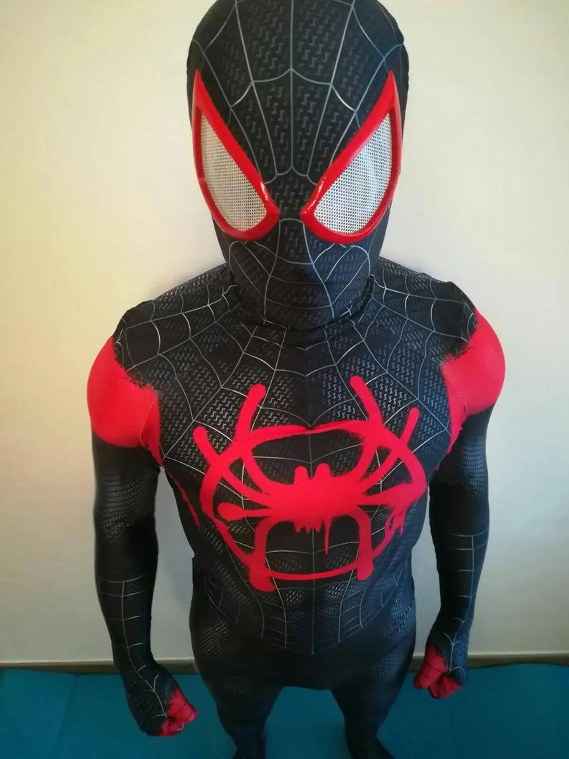 3D Print Spiderman Newest Anime Miles Morales COSPLAY Costume Into The Verse Superhero Halloween Zentai Bodysuit for Adult Kids