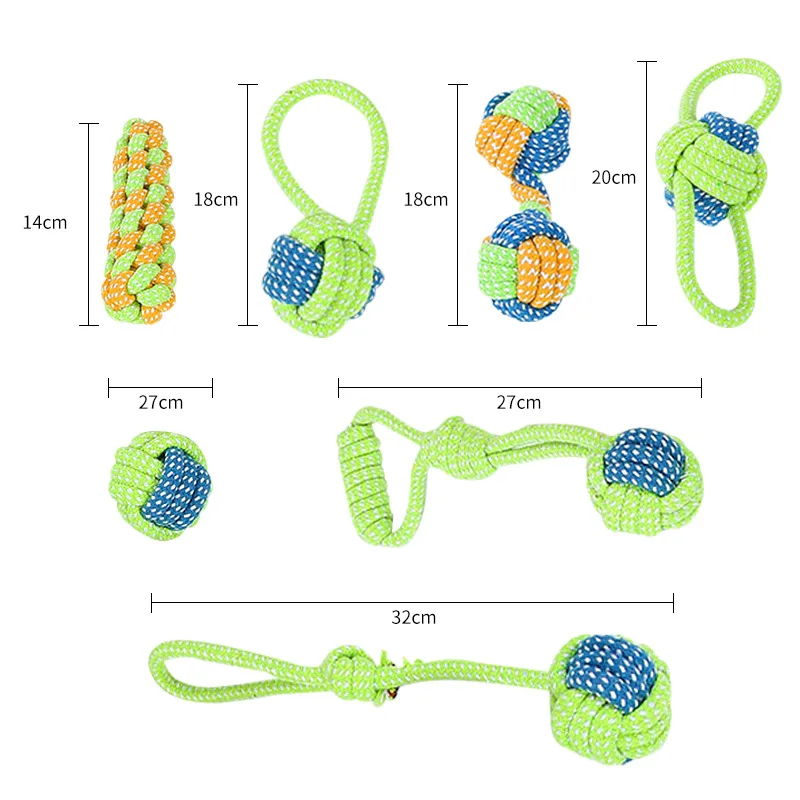 Pet Dog Toys for Large Small Dogs Toy Interactive Cotton Rope Mini Dog Toys Ball for Dogs Accessories Toothbrush Chew Puppy Toy images - 6