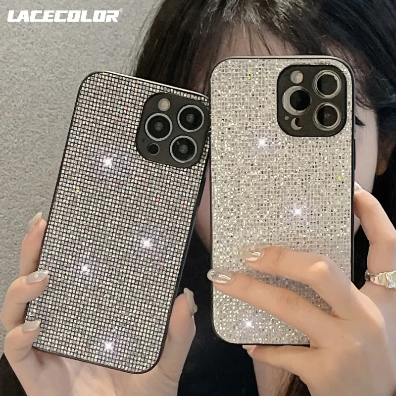 Роскошный блестящий чехол со стразами для телефона iphone 14 11 12 13 Pro Max X XR XS MAX 7 8 Plus Shniy Алмазный Мягкий силиконовый чехол с полным покрытием