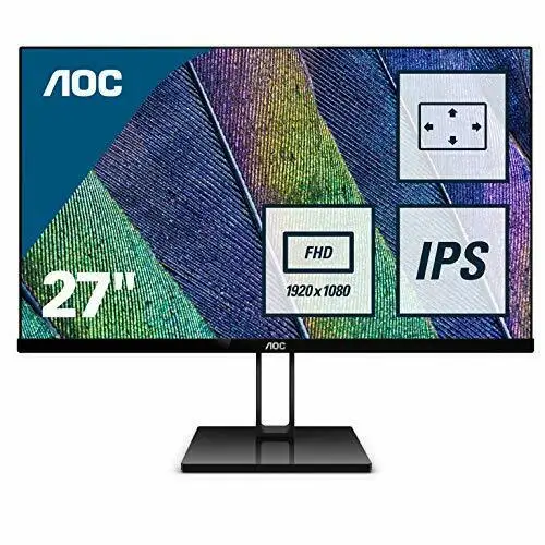 

AOC 27V2Q - 27 Inch FHD Monitor, 75Hz, 5ms, IPS, AMD FreeSync, Ultra Slim,