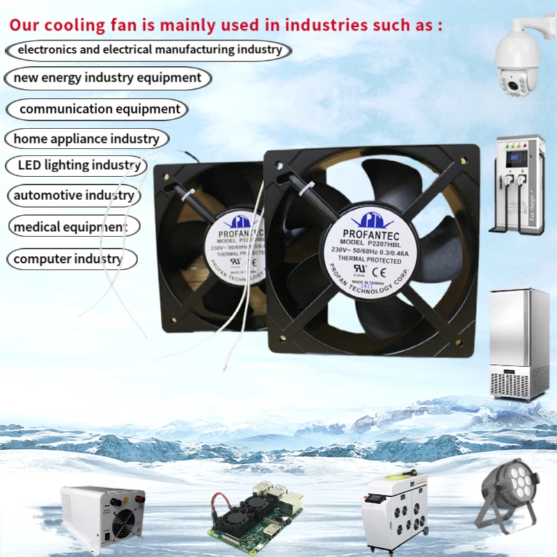 yyhcP2207HBL profantec 205x72 мм канальный вытяжной вентилятор hvac для воздушных охладителей