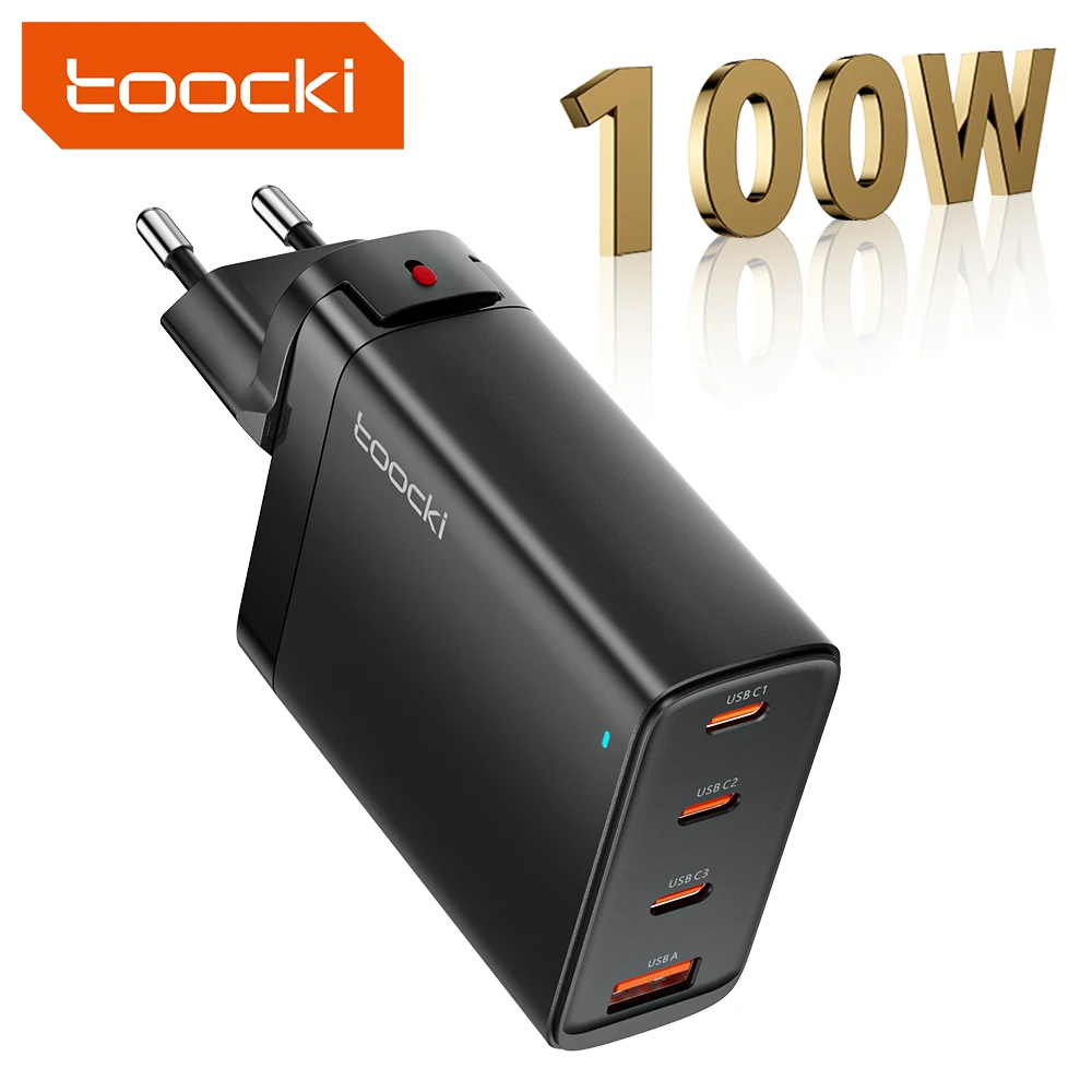 

Toocki 100W GaN USB Type C Charger Quick Charge For Xiaomi Samsung Oneplus iPhone 3.0 PD Fast Charger Type C For Laptop Macbook