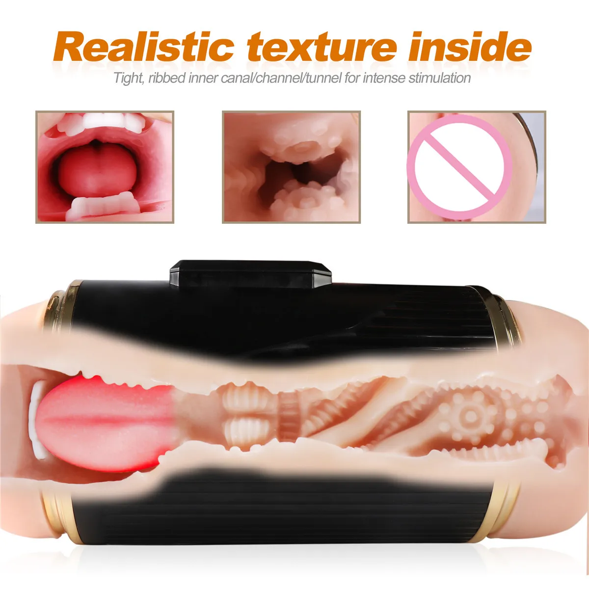 7-частотная двойная головка Мужская мастурбация магнитное притягивание оральная