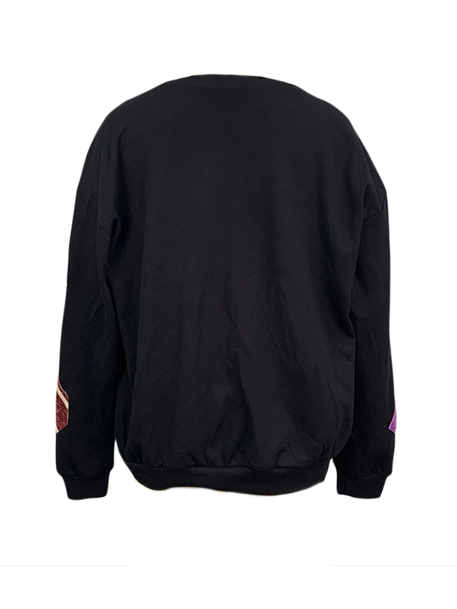 Женский рождественский свитшот свободная подарочная коробка с блестками