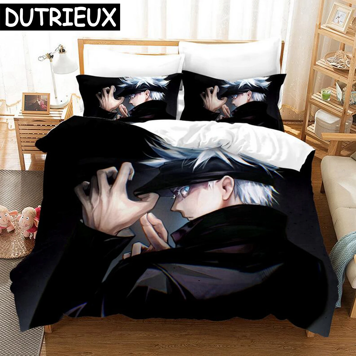 

Jujutsu Kaisen Japan Anime 3D Printed Bedding Set King Duvet Cover Pillow Case Comforter Cover Bedclothes Duvet Covers 03