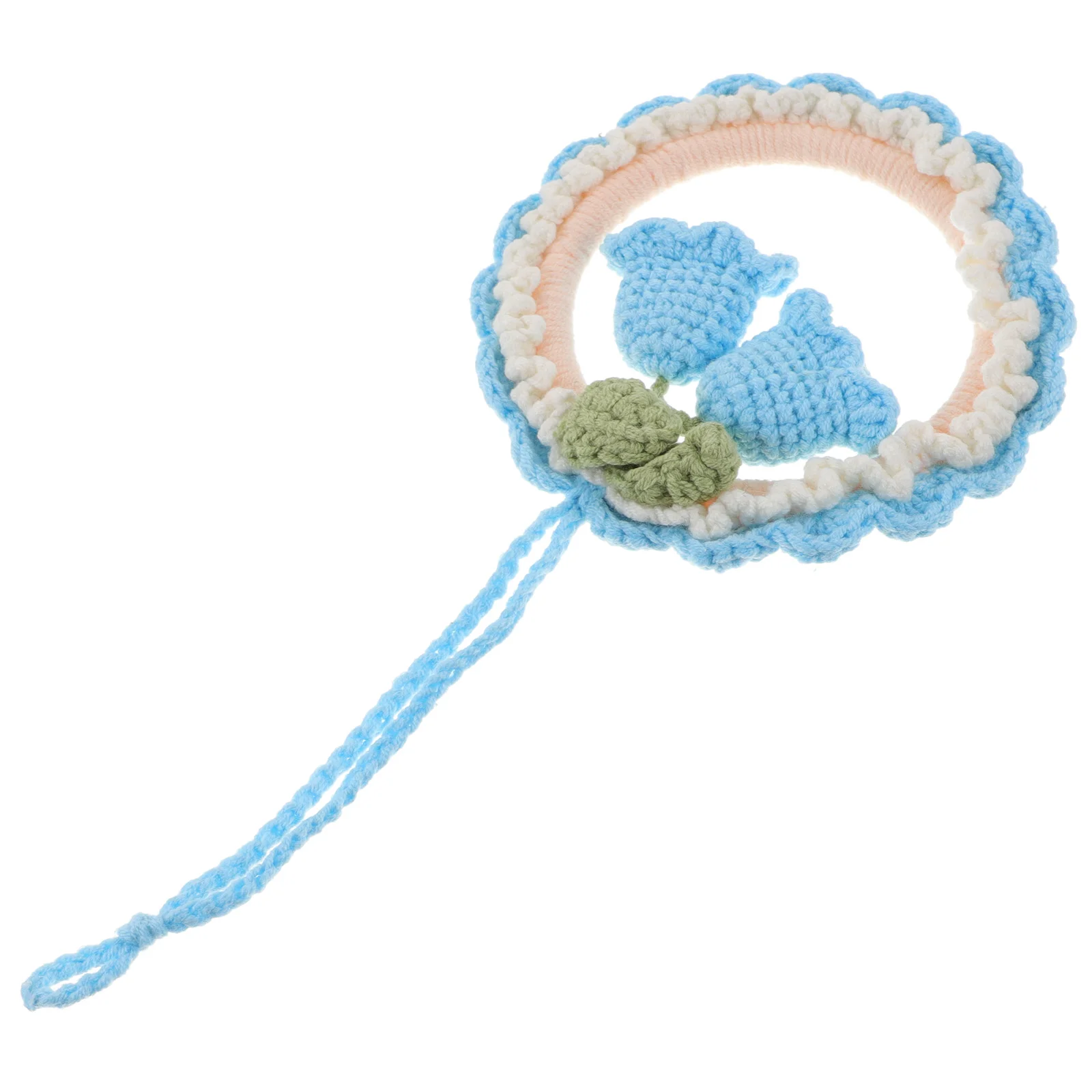

Rear View Mirror Pendant Weaving Flower Decor Car Mirror Hanging Ornament