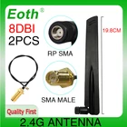 EOTH 2 шт. 2,4g антенна 8dbi sma Розетка wlan Wi-Fi 2,4 ГГц антенна IPX ipex 1 SMA штекер Удлинительный кабель iot модуль антенна