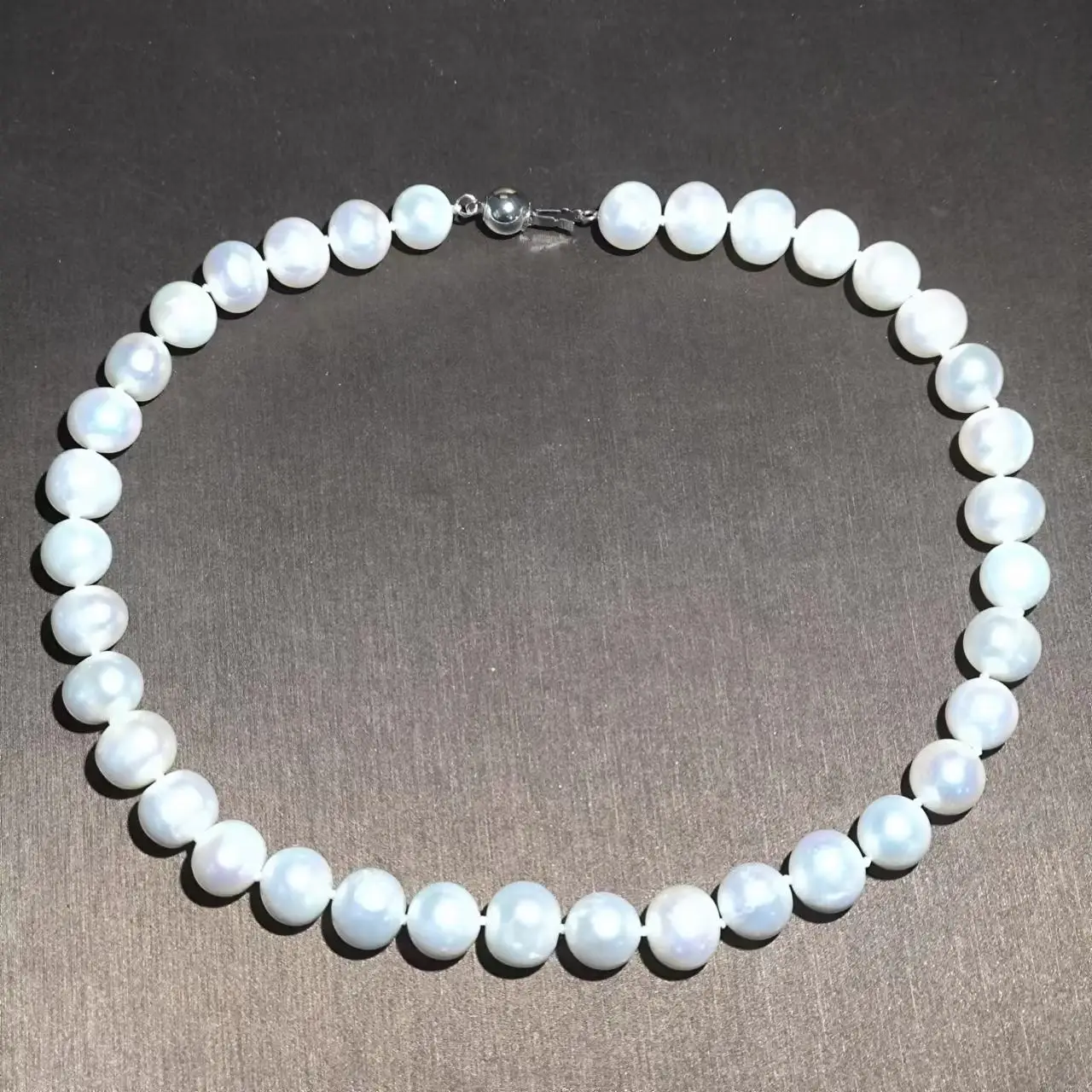 1pcs/lot high quality natural freshwater pearl necklace Large particles Strong gloss micro-blemish short High-end Ladies Jewelry