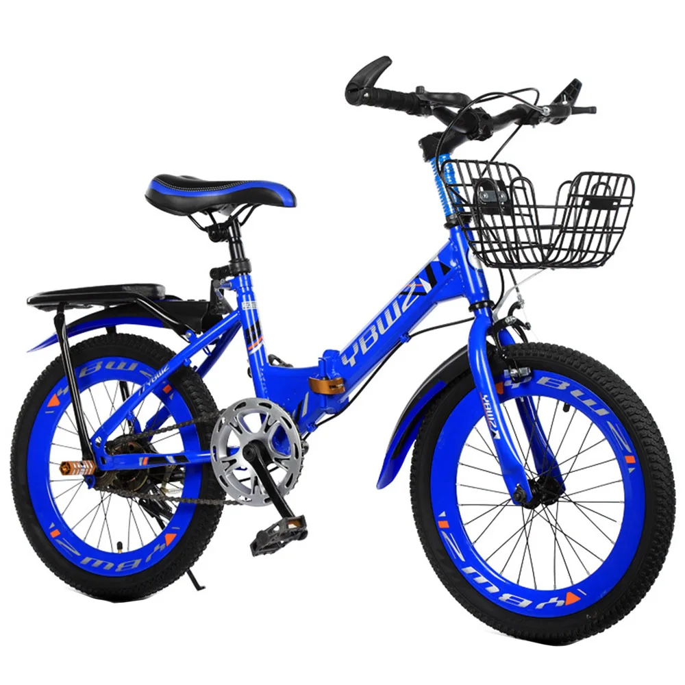 

Kids Bike 18 Inch Mountain Bike High Carbon Steel Frame Sturdy Stable Double Disc Brake Variable Speed Widened Non Slip Tires