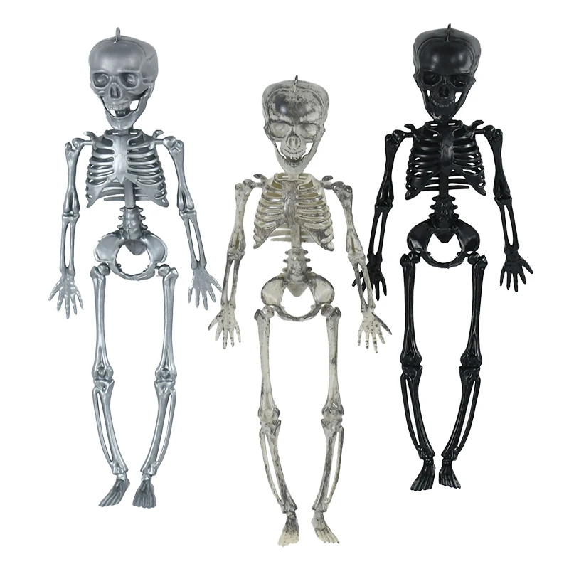 

Halloween Skeleton Plastic Lifelike Human Body Bones Model Halloween Party Decoration Haunted House Secret Room Bar Horror Props
