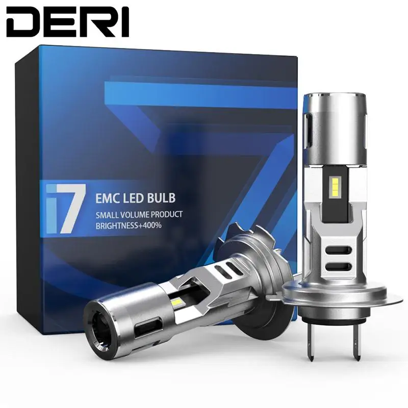 

H7 Car Mini Headlight Bulb 6000K White Wireless Bright Light 1:1 Plug Play Replace Original Xenon Headlamp Auto Fog Lamp 12V 24V