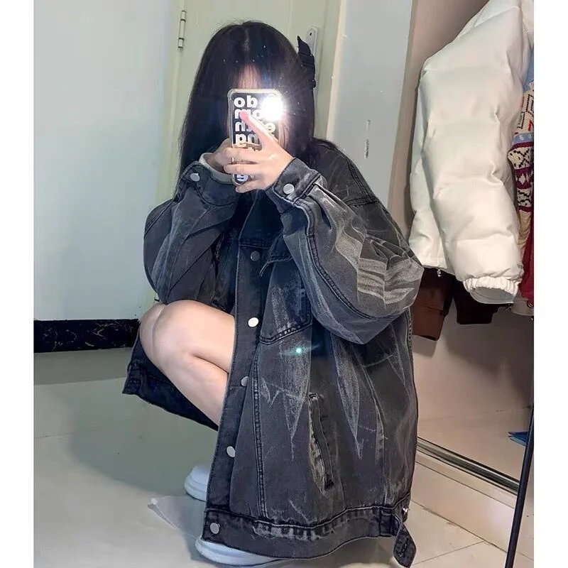 Новая мода простое весенне-осеннее джинсовое пальто из 50% хлопка Fried Street