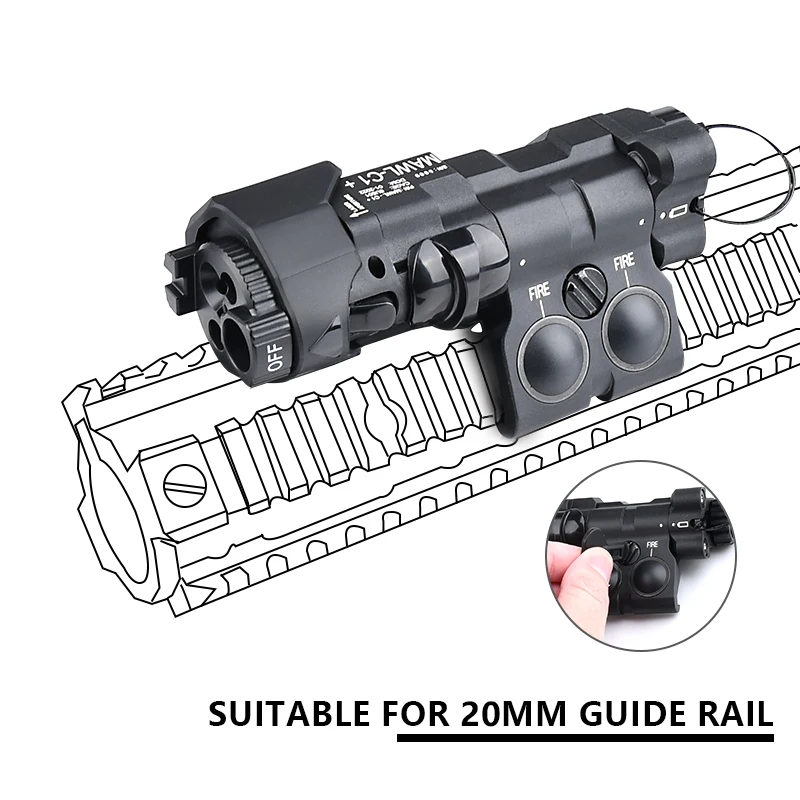 WADSN MAWL C1 Нейлоновая версия Тактический прицел с красной точкой Зеленый Синий