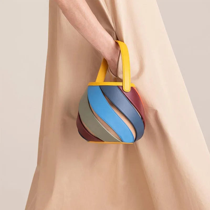 

2023 Sac à Main Femme Women's Fashion Retro Geometric Bucket Bag Elegant Versatile Texture Ladies Handbag Luxury Brand Designer