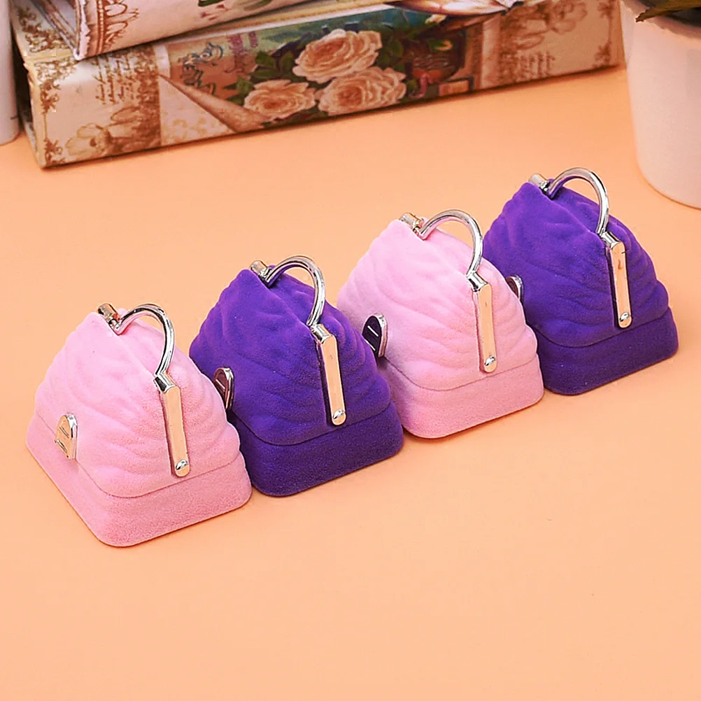 

2pcs Ring Boxes Earring Pendant Case Ring Earrings Gift Boxes Display ( )