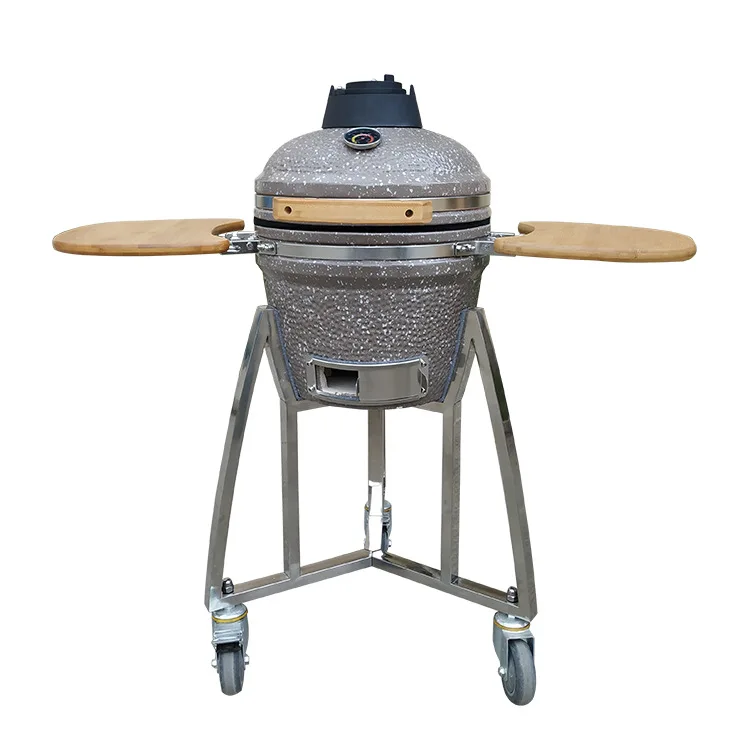 

HQSLP Hot Sale Outdoor Kitchen Big Bbq Egg Ceramic Barbecue Smoker Charcoal Bbq Grills