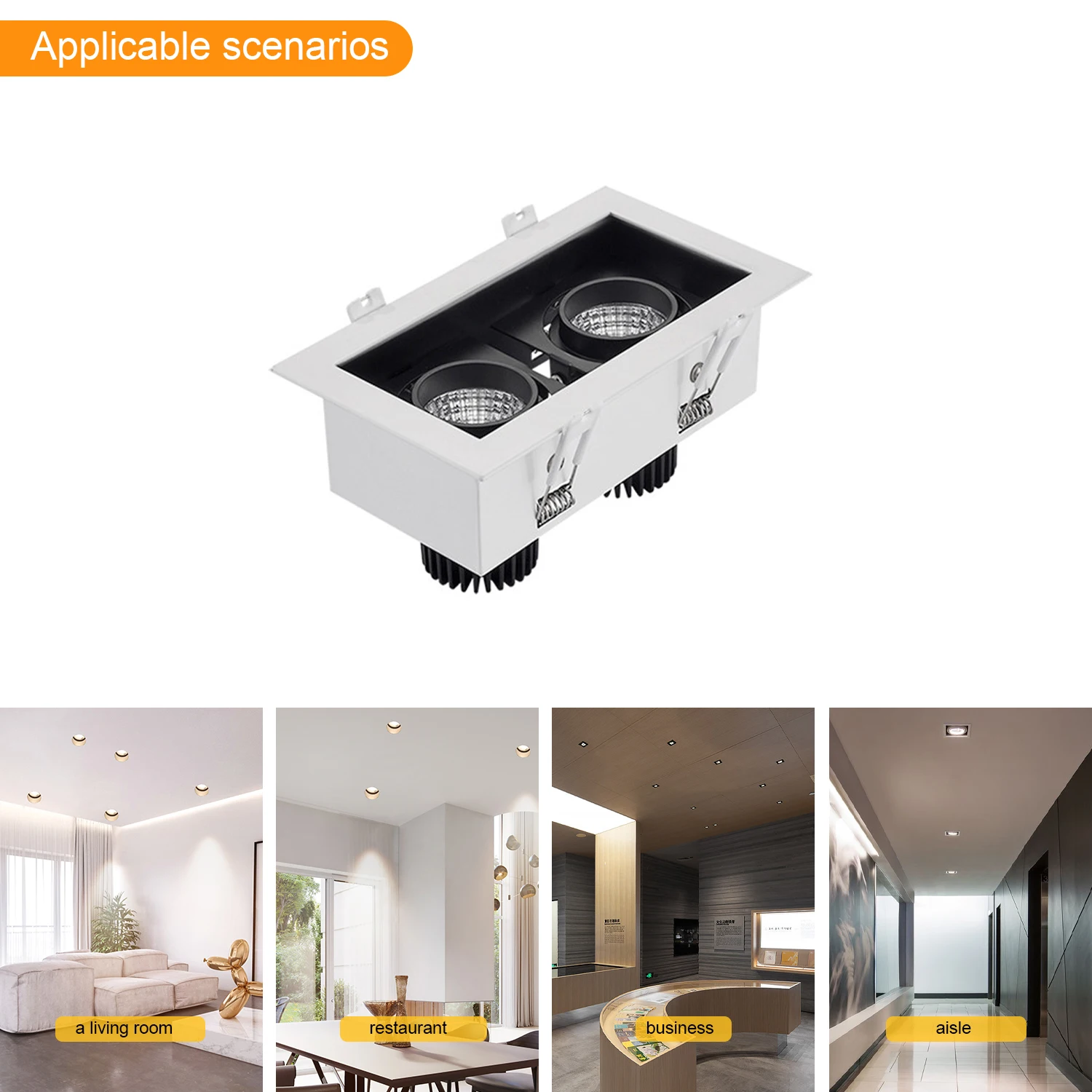 Dimbare Verzonken Vierkante Led Downlights 30W 40W 50W AC85-265V Plafond Spot Verlichting Achtergrond Lampen Indoor